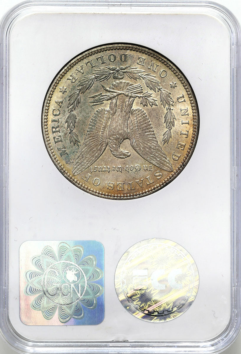 USA. Dolar 1896, Filadelfia GCN MS66 - PIĘKNY